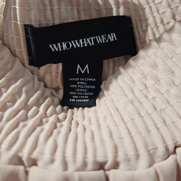 NWOT WHO WHAT WEAR Pink Pleated Skirt (Size M) - Picture 2 of 4